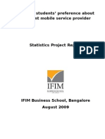 Study of Students' Preference About Different Mobile Service Provider