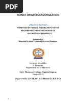 PROJECT REPORT On Microencapsulation