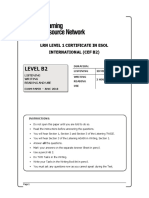 Open LRN June 2018 Level B2 Past Paper 2