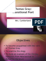 Thomas Gray: Transitional Poet