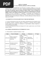 Edital 003 2022 Aviso 005 2022 Processo Seletivo Aluno Especial Mestrado Letras PPGL X