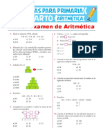 Primer Examen de Aritmética para Cuarto de Primaria