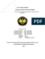 Matematika Dasar Untuk Fisika: Tugas Kelompok