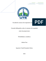 Contraste de Igualdad Entre Dos Proporciones - Consulta Bibliográfica