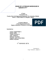 "Proposed Design of A Storage Warehouse in Quezon City": Submitted To: Engr. Perfecto L. Zaplan JR