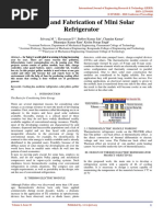 Design and Fabrication of Mini Solar Refrigerator