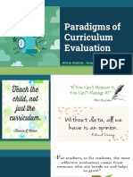 Paradigms of Curriculum Evaluation