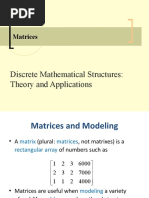 Matrices: Discrete Mathematical Structures: Theory and Applications