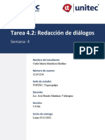 Tarea 4.2 Redacción de Diálogos - Carla Mendoza