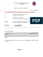 Carta A La Municipalidad de Ambo-Autorizacion para Danza