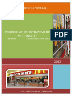 Proceso Administrativo de Mcdonald