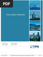 TPN Credit Report: Applicant Name: Sean Swanepoel Date Requested: 16 February 2022