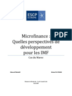 Memoire Micro Finance Maroc ESCP Europe