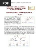 Sterols and Their Conjugates From Plants and Lower Organism