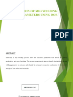 Optimization of Mig Welding Parameters Using Doe