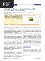 Teaching Green Chemistry With Epoxidized Soybean Oil: Homar Barcena, Abraham Tuachi, and Yuanzhuo Zhang