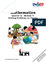 Mathematics: Quarter 2 - Module 7: Solving Problems On Circles