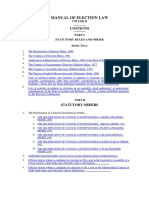 Manual of Election Law: Statutory Rules and Order