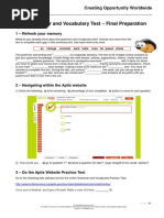 Aptis Grammar and Vocabulary Test - Final Preparation: 1 - Refresh Your Memory