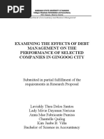 Examining The Effects of Debt Management On The Performance of Selected Companies in Gingoog City