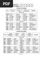 Quadro Das Declinacoes Latinas Ampliado