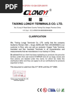 Taixing Longyi Terminals Co. LTD.: Clarification