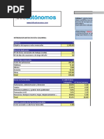 Plantilla de Calculo Del Precio Hora A Cobrar Por Tu Trabajo