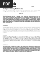 Multiple Matching Worksheet 1: Exotic Fruit