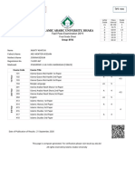 Islamic Arabic University, Dhaka: Fazil Pass Examination 2019