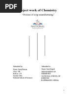 Project Work of Chemistry: "Process of Soap Manufacturing"