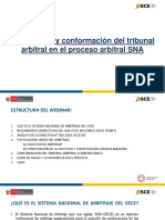 Postulación y Conformación Del Tribunal Arbitral en El Proceso Arbitral Sna.