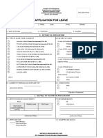 CS Form No. 6 Revised 2020 Application For Leave Fillable Blank