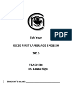 IGCSE Language Booklet - 1