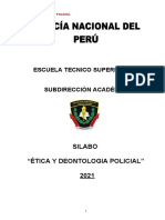 Silabus de Etica y Deontologia Policial - 764 - 0