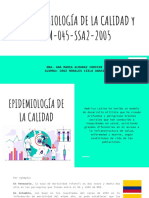 1.7 EPIDEMIOLOGÍA DE LA CALIDAD y NOM-045-SSA2-2005