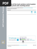 Analysis of The Track Sections Control System A Rolling Stock Axle Counting Sensor