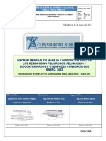 Informe Mensual de Manejo y Disposición Final de Los Residuos Solidos