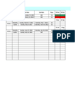 Mob - Demob Chart: Name Start Date End Date Days 19-Dec 20-Dec