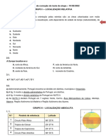 Teste Localização Absoluta Relativa