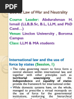 International Law and The Use of Force by States