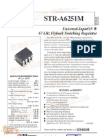 Str-A6251M: Universal-Input/15 W 67 KHZ Flyback Switching Regulator