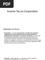 Income Tax On Corporation