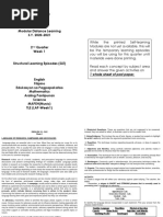 Grade 10: Modular Distance Learning S.Y. 2020-2021