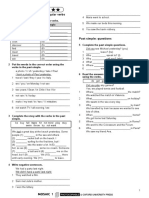 Grammar Unit 8: Past Simple: Irregular and Regular Verbs