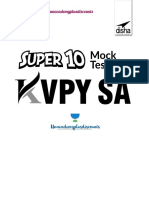 Super 10 Mock Test For Kvpy Sa (Class 11) 2nd Edition