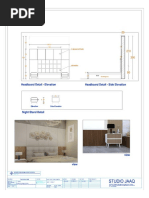 Studio Jaaq: Headboard Detail - Elevation Headboard Detail - Side Elevation