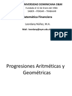 Progresiones Aritméticas y Geométricas 2020