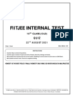 10th Class Old Quiz 22-08-2021 Q.P