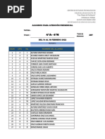 Listas de Alumnos Por Bloques Clases Precenciales 4to Semestre Del 14 Al 18 Feb2022