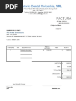 Laboratorio Dental Colombia, SRL: Factura